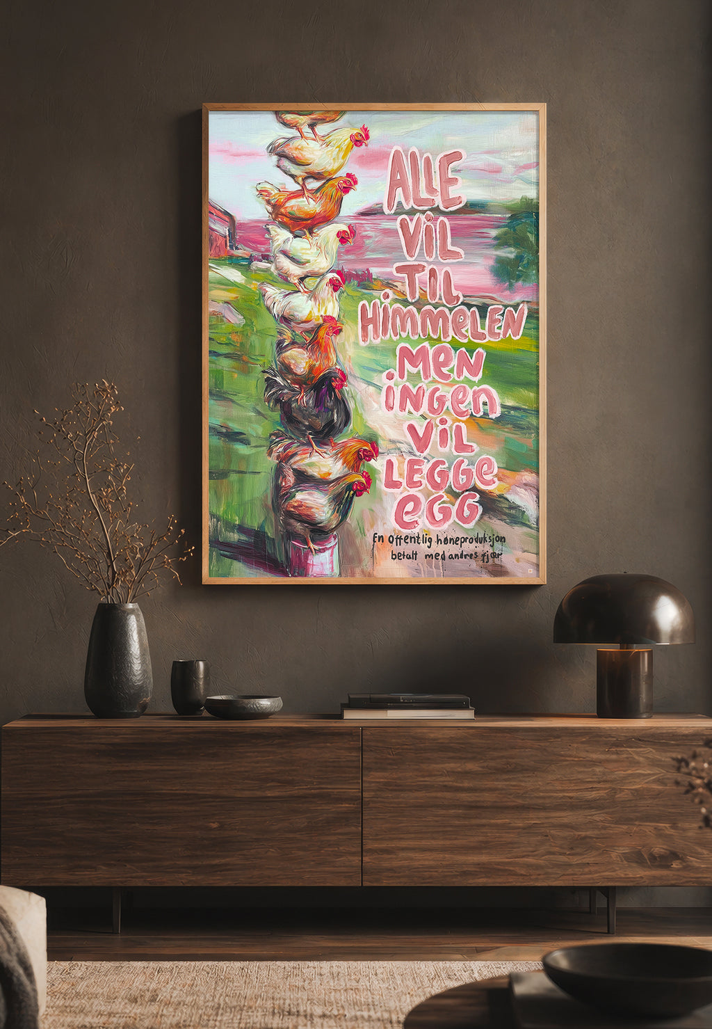 Alle vil til himmelen | Kunstplakat
