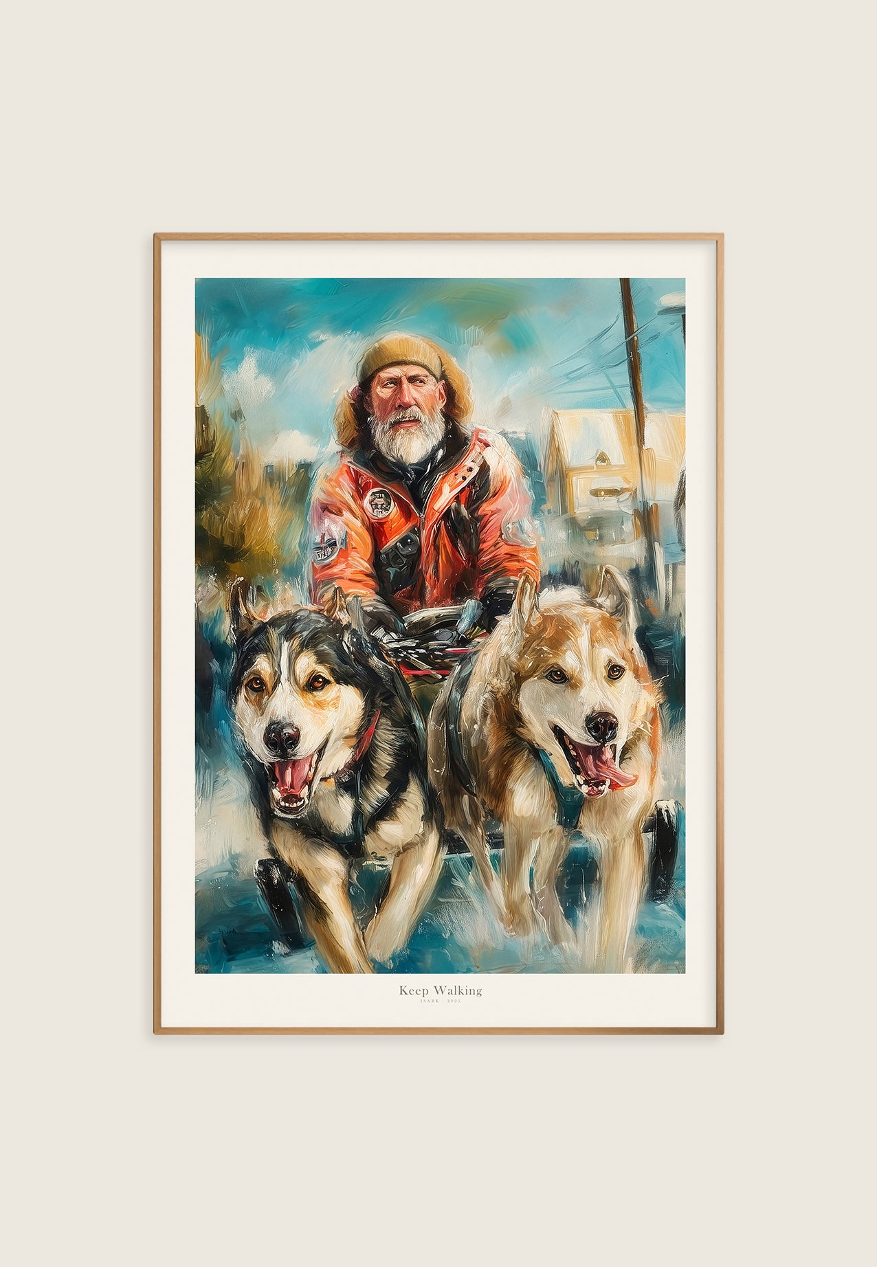 Fine art kunsttrykk av hundekjøring fra finnmarksløpet. Orginal trykk fra ISARK