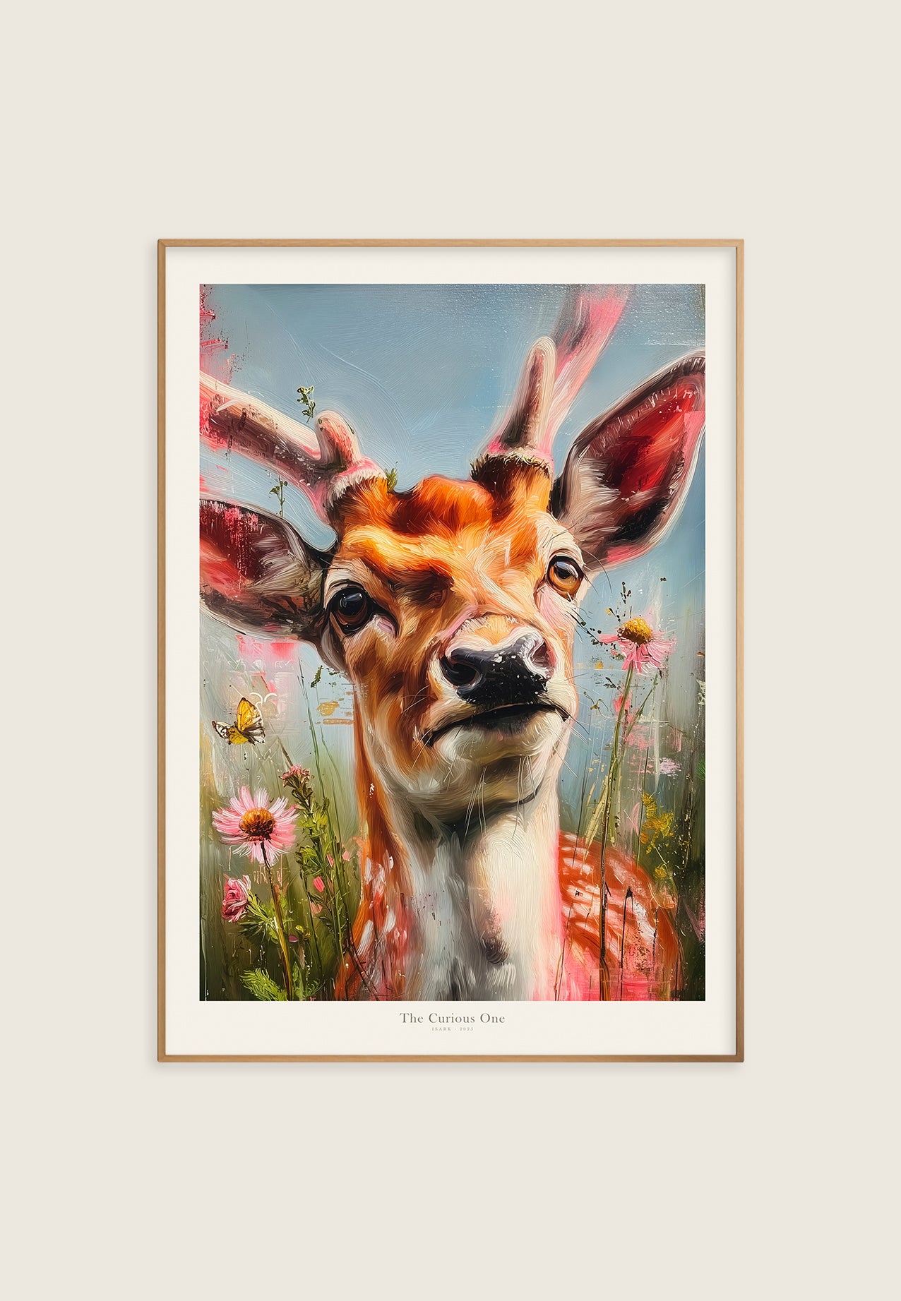 Orginal kunsttrykk av rådyr, nordisk natur av ISARK