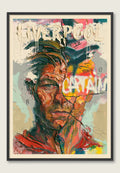 Captain Fantastic – Liverpool-kunsttrykk med Steven Gerrard, nummer 8 og YNWA, vist i svart ramme.