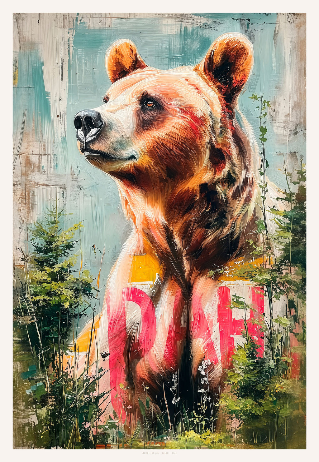 Modern art print and poster illustrating resilience and identity, artwork by ISARK