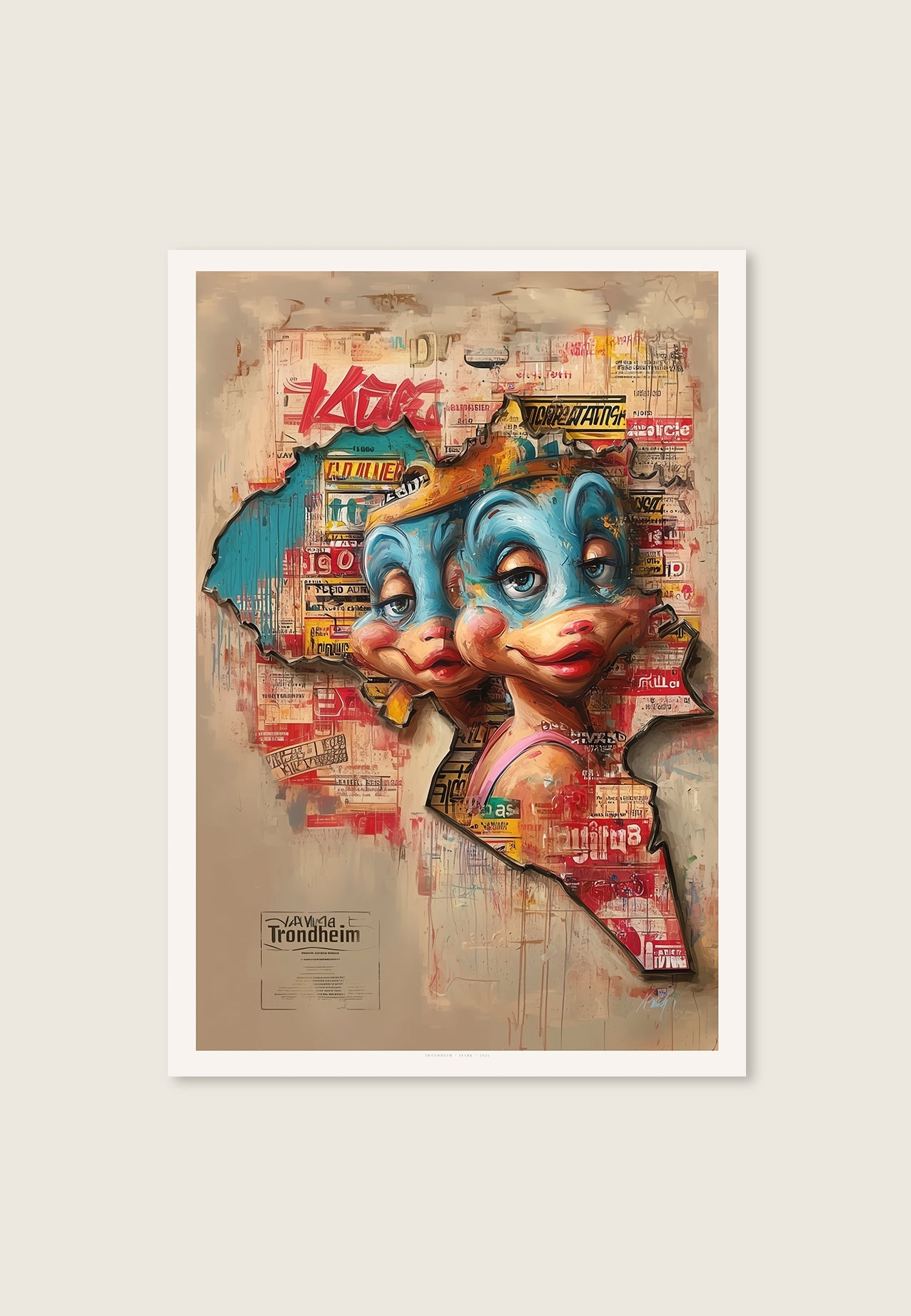 Doppelter Blick – Karte von Trondheim