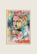 mona lisa kunstplakat moderne pop art fargerikt portrett isark