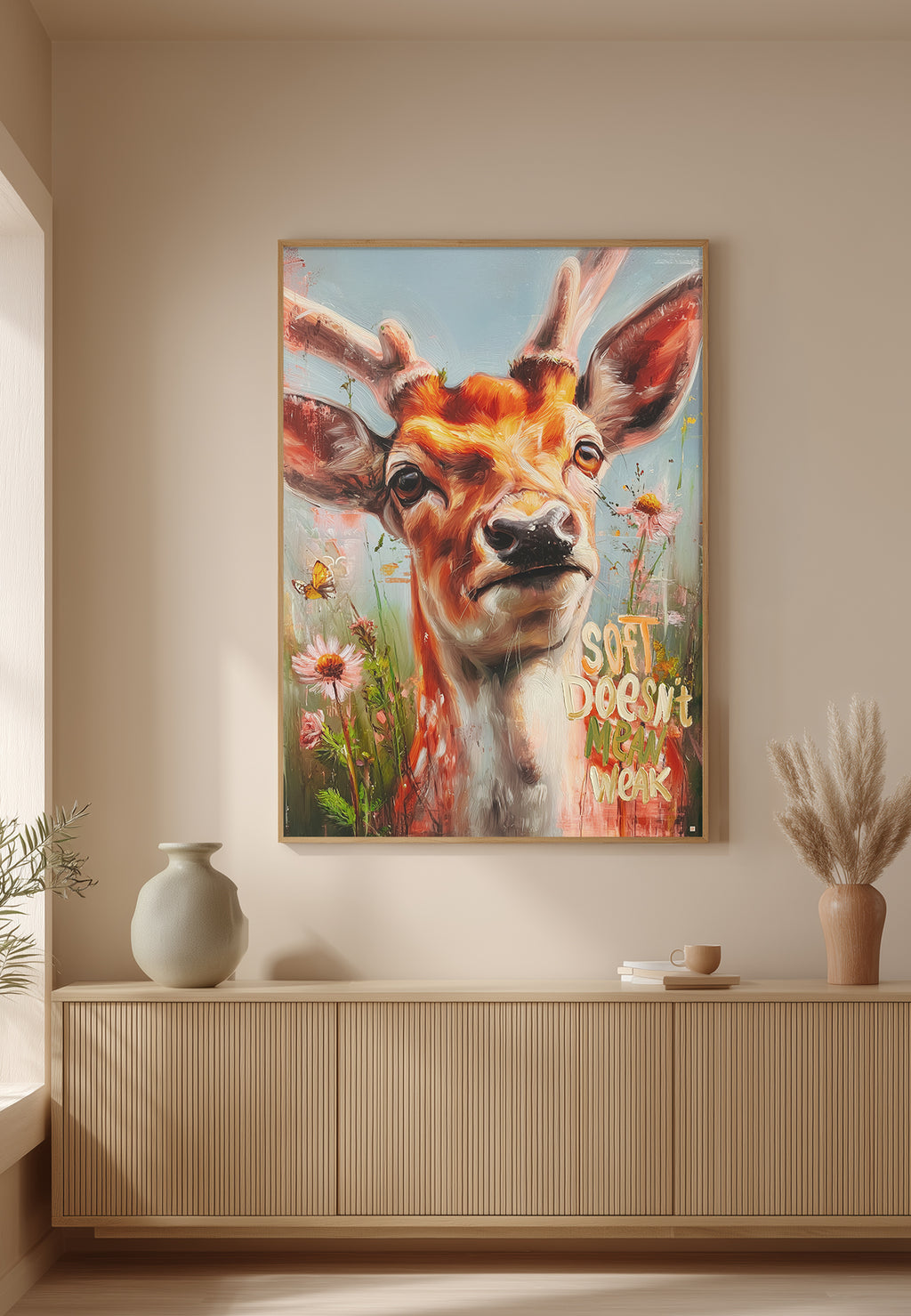 Rådyr – Soft Doesn’t Mean Weak | kunstplakat
