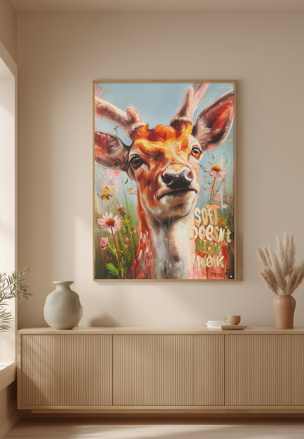 Rådyr – Soft Doesn’t Mean Weak | kunstplakat