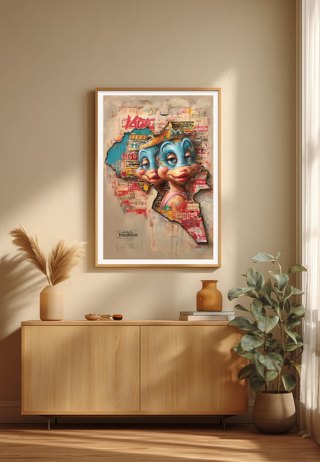 Double Look – Map of Trondheim | Art print in limited edition | ISARK